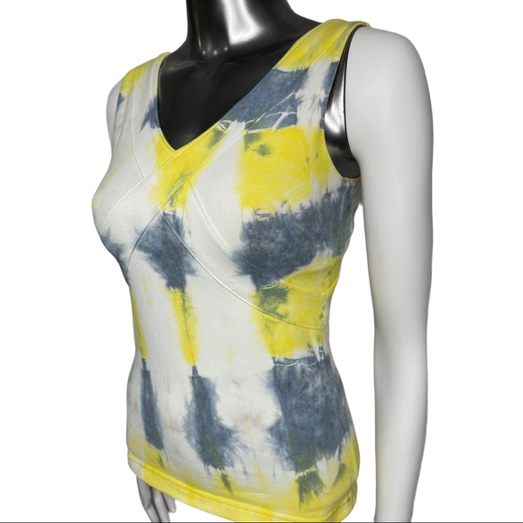 Upcycled Tie Dye Althetic Tank Top Built in Bra - Picture 3 of 5